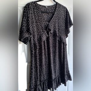 Black Dress with White Polka Dots